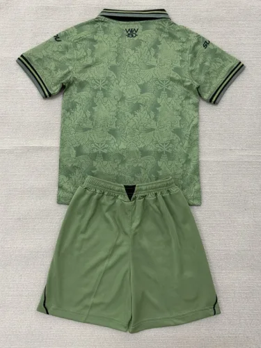26-27 Wolves Green Goalkeeper Kids Soccer Jersey