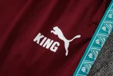 26-27 Portugal Brown Red Half Pull Tracksuit #B26073(半拉链)