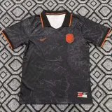 26-27 Netherlands Black Casual Edition Fans Training shirts