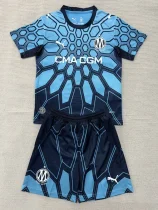 26-27 Marseille Blue Goalkeeper Kids Soccer Jersey 26-27 Marseille Blue Goalkeeper Kids Soccer Jersey