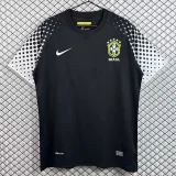 2010 Brazil Black GoalKeeper Retro Soccer Jersey