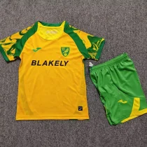 26-27 Norwich City Home Kids Soccer Jersey 26-27 Norwich City Home Kids Soccer Jersey