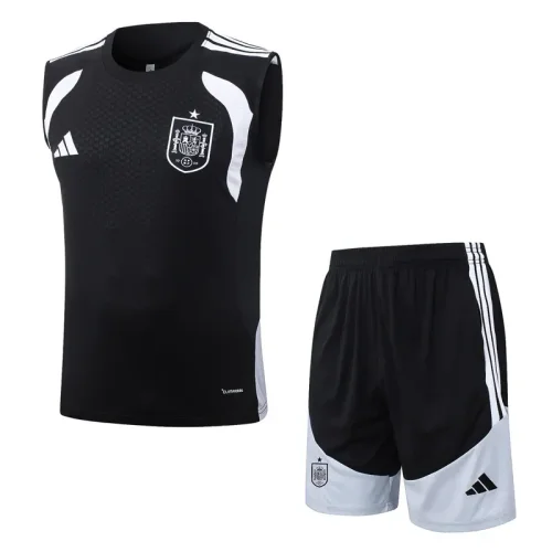 26-27 Spain Black Tank top and shorts suit #D26057