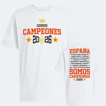 2026 Spain White Campeones High Quality T-Shirt (三叶标) 2026 Spain White Campeones High Quality T-Shirt (三叶标)
