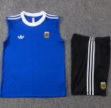 26-27 Argentina Fancy blue Tank top and shorts suit #D26056
