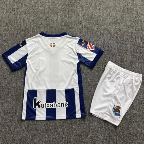 26-27 Real Sociedad Home Kids Soccer Jersey