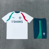 26-27 Portugal White Training Short Suit