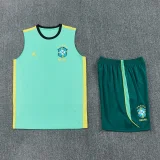 26-27 Brazil Jordan Light green Tank top and shorts suit