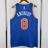 22-23 Knicks ANUNOBY #8 Blue Top Quality Hot Pressing NBA Jersey