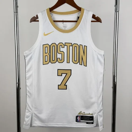 25-26 Celtics BROWN #7 White City Edition Top Quality Hot Pressing NBA Jersey