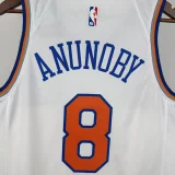 22-23 Knicks ANUNOBY #8 White Top Quality Hot Pressing NBA Jersey
