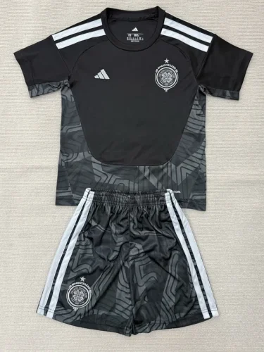 26-27 Celtic Black Goalkeeper Kids Soccer Jersey