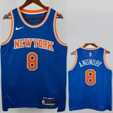 22-23 Knicks ANUNOBY #8 Blue Top Quality Hot Pressing NBA Jersey