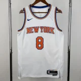 22-23 Knicks ANUNOBY #8 White Top Quality Hot Pressing NBA Jersey