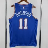 21-22 Knicks BRUNSON #11 Blue Top Quality Hot Pressing NBA Jersey (Trapeze Edition) 飞人版
