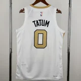 2025-26 Celtics TATUM #0 White City Edition Top Quality Hot Pressing NBA Jersey