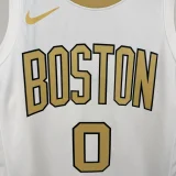 2025-26 Celtics TATUM #0 White City Edition Top Quality Hot Pressing NBA Jersey