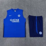 26-27 INT Fancy blue Tank top and shorts suit