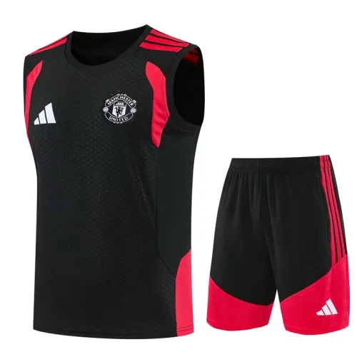 26-27 Man Utd Black Tank top and shorts suit