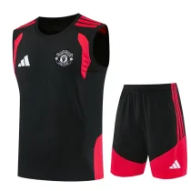 26-27 Man Utd Black Tank top and shorts suit 26-27 Man Utd Black Tank top and shorts suit