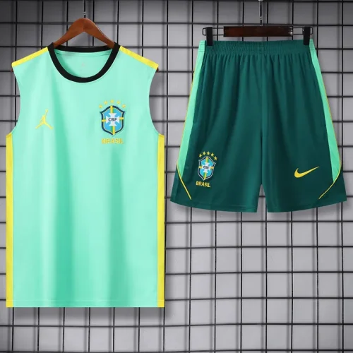 26-27 Brazil Jordan Light green Tank top and shorts suit