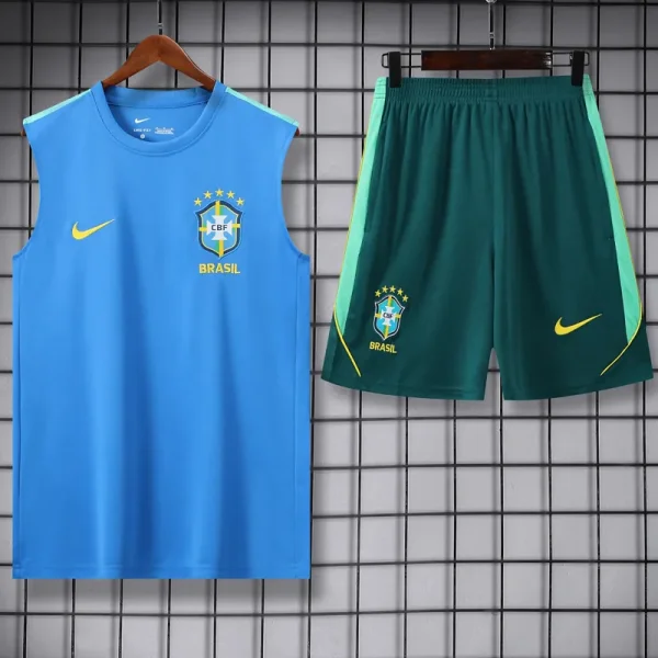 26-27 Brazil Light blue Tank top and shorts suit