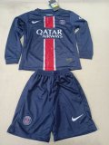 24-25 PSG Home Kids Soccer  Long-sleeved Jersey