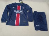 24-25 PSG Home Kids Soccer  Long-sleeved Jersey