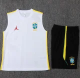 26-27 Brazil Jordan White Tank top and shorts suit #D26064