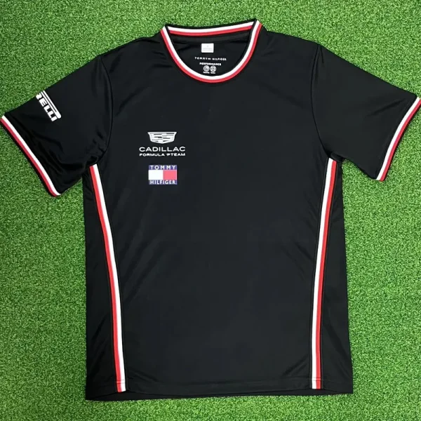 2026 Cadillac Black T-Shirts Racing Suit (Football Jersey Size)(圆领)