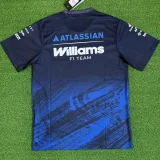 2026 Williams Black Blue T-Shirts Racing Suit (Football Jersey Size)(圆领)
