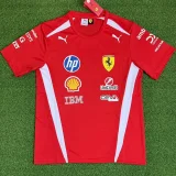 2026 Ferrari Red T-Shirts Racing Suit (Football Jersey Size)(圆领)