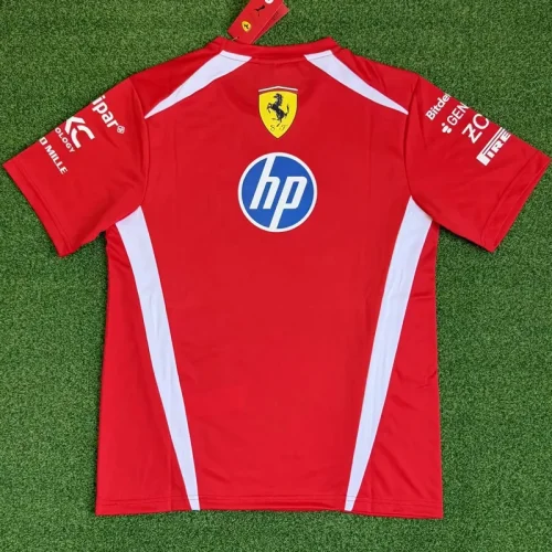 2026 Ferrari Red T-Shirts Racing Suit (Football Jersey Size)(圆领)