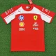 2026 Ferrari Red white T-Shirts Racing Suit (Football Jersey Size)(圆领)