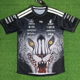 2026 Mercedes Black T-Shirts Racing Suit (Football Jersey Size)大狼头(圆领)