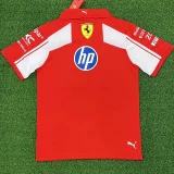 2026 F1 Ferrari Red white Polo Racing Suit (Football Jersey Size)(有领)