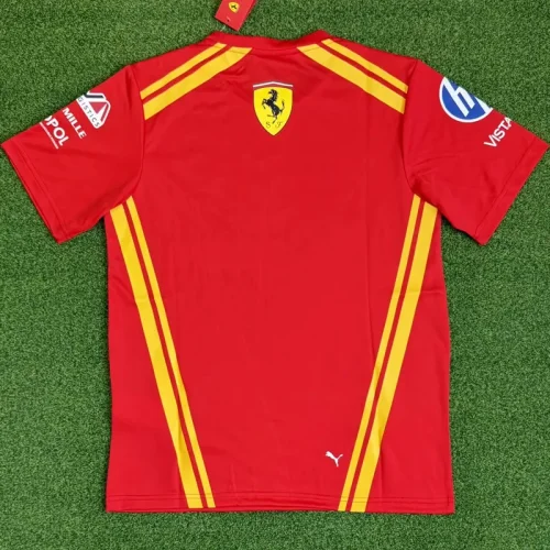 2026 Ferrari Red T-Shirts Racing Suit (Football Jersey Size)(圆领)
