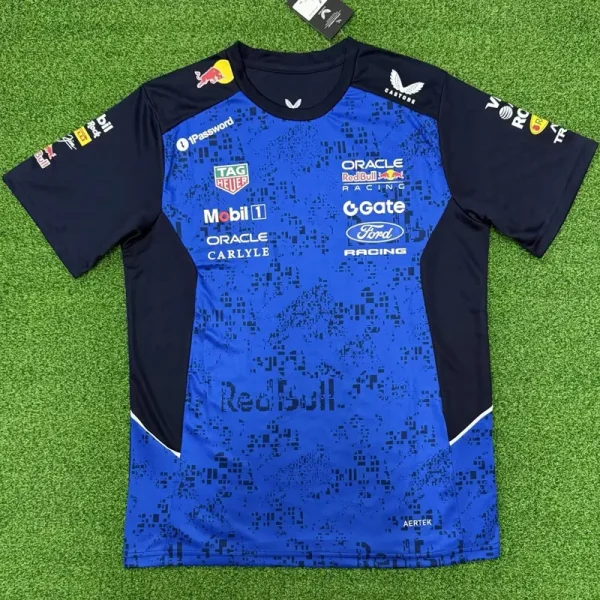 2026 Red Bull Blue T-Shirts Racing Suit (Football Jersey Size)(圆领)