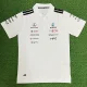 2026 Mercedes White Polo Racing Suit (Football Jersey Size)(有领)