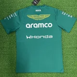 2026 Aston Martin Green T-Shirts Racing Suit (Football Jersey Size)(圆领)