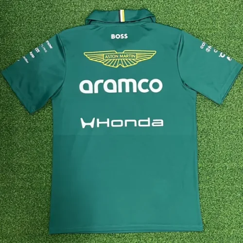 2026 Aston Martin Green Polo Racing Suit (Football Jersey Size)(有领)