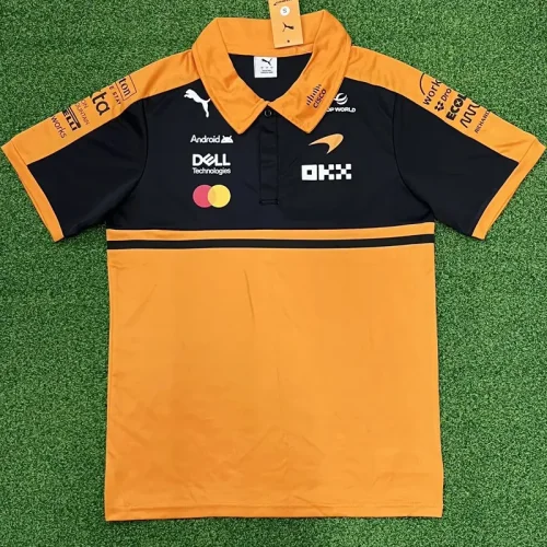 2026 McLaren Yellow Polo Racing Suit (Football Jersey Size)(有领)