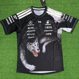 2026 Mercedes Black T-Shirts Racing Suit (Football Jersey Size)小狼头(圆领)