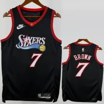 25-26 76ERS BROWN #7 Black Top Quality Hot Pressing NBA Jersey (V领) 25-26 76ERS BROWN #7 Black Top Quality Hot Pressing NBA Jersey (V领)