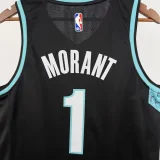 25-26 Trail Blazers MORANT #1 Black City Edition Top Quality Hot Pressing NBA Jersey (V领)