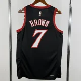 25-26 76ERS BROWN #7 Black Top Quality Hot Pressing NBA Jersey (V领)