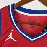 22-23 76ERS BROWN #7 Red Top Quality Hot Pressing NBA Jersey (Trapeze Edition) 飞人版