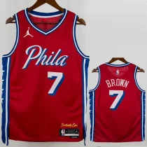 22-23 76ERS BROWN #7 Red Top Quality Hot Pressing NBA Jersey (Trapeze Edition) 飞人版 22-23 76ERS BROWN #7 Red Top Quality Hot Pressing NBA Jersey (Trapeze Edition) 飞人版