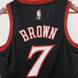 25-26 76ERS BROWN #7 Black Top Quality Hot Pressing NBA Jersey (V领)
