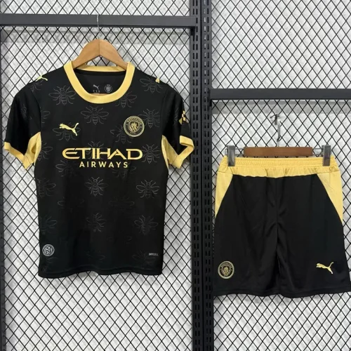 26-27 Man City Away Kids Soccer Jersey